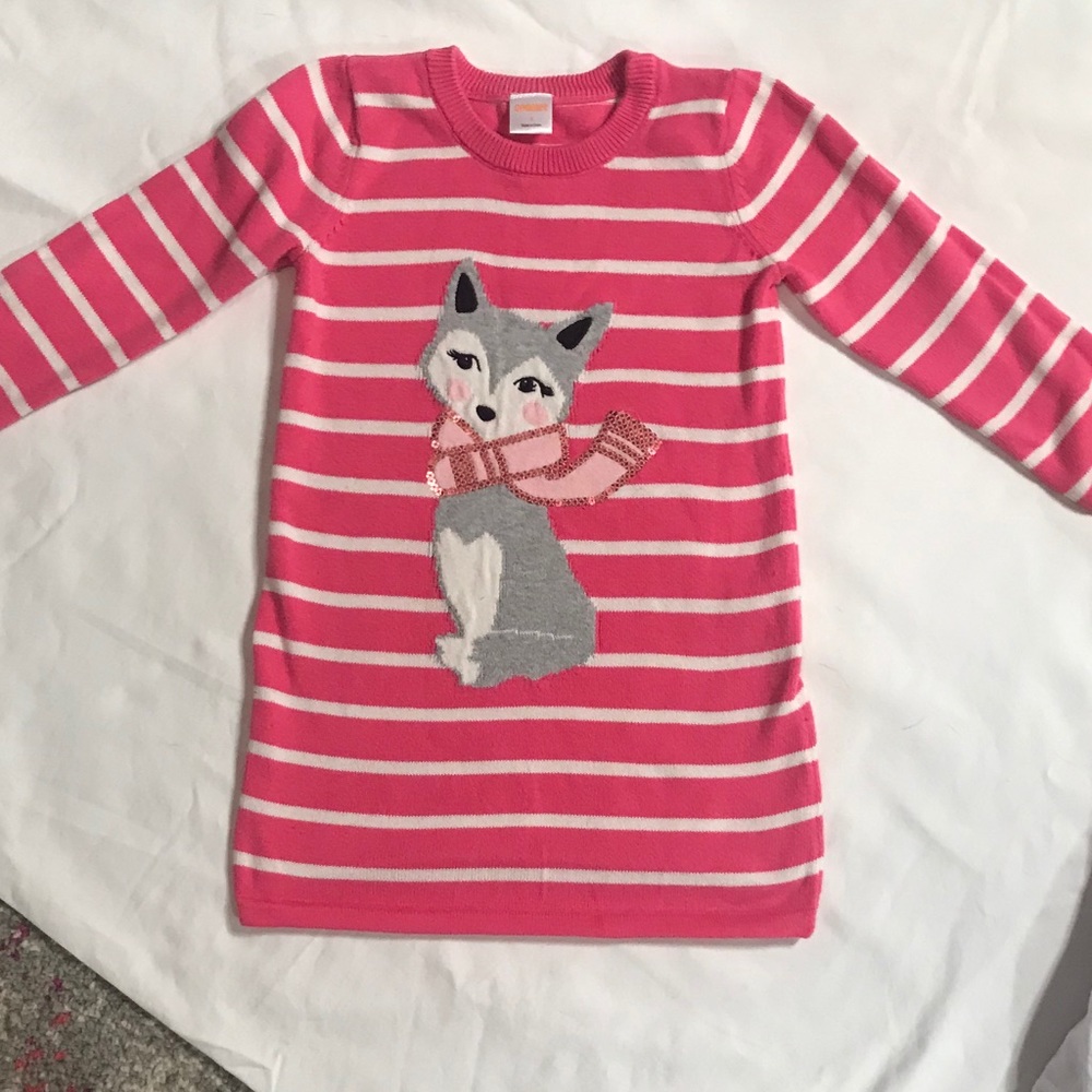 Gymboree Girls Size 5 Winter Husky Dog Sweater